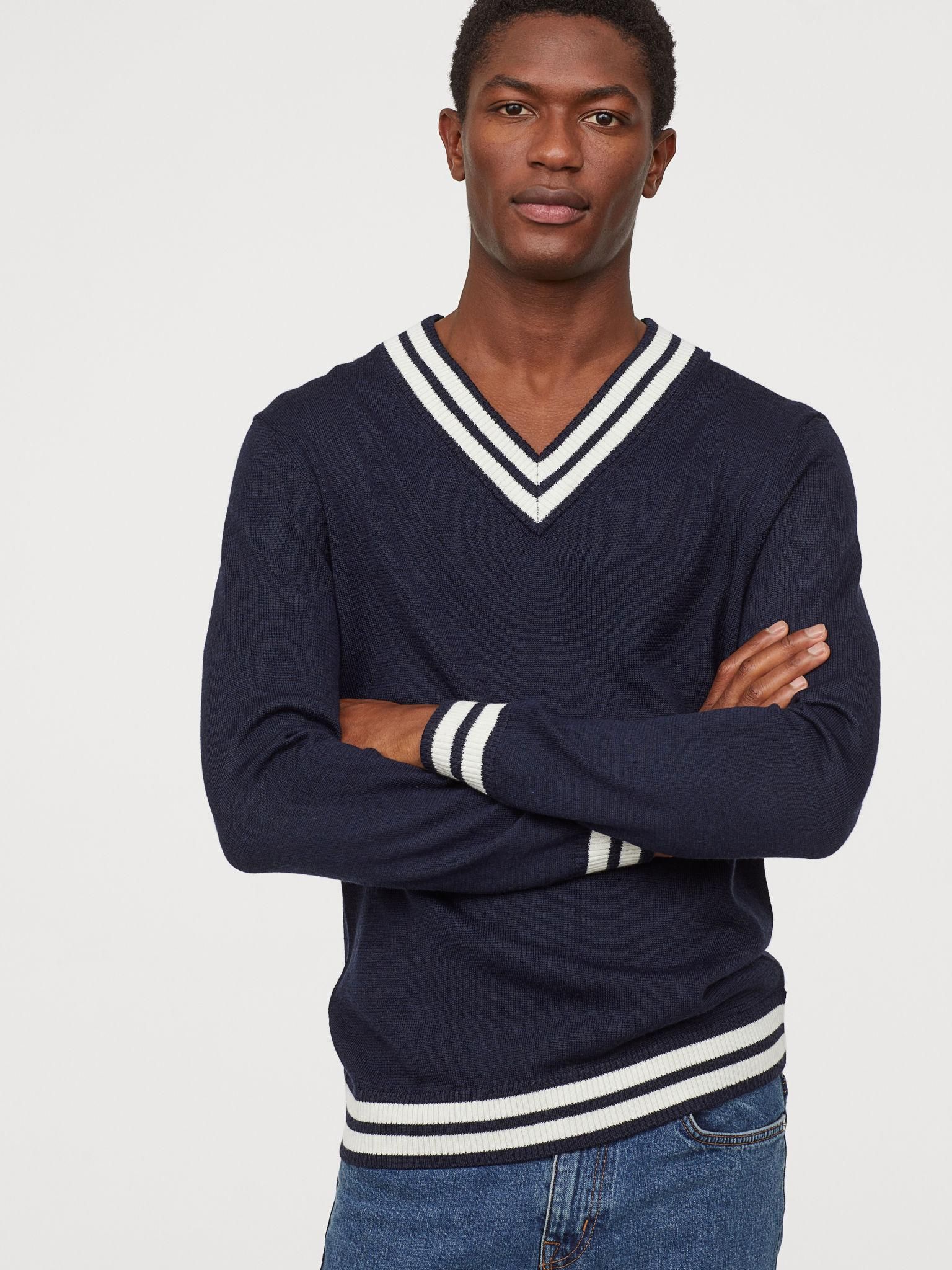 

Пуловер H&M XAZ162009XFOG  Темно-синий с белым, Пуловер H&M XAZ162009XFOG S Темно-синий с белым