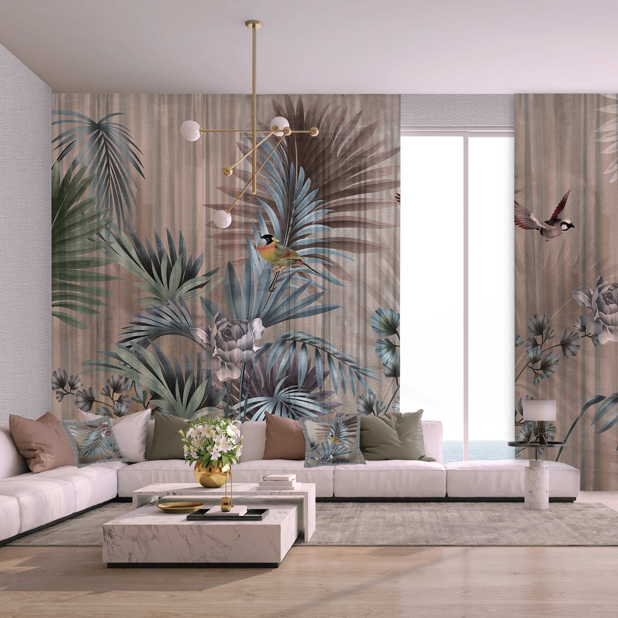 

Готовый комплект штор 290х250см Блэкаут AdaWall Home P112