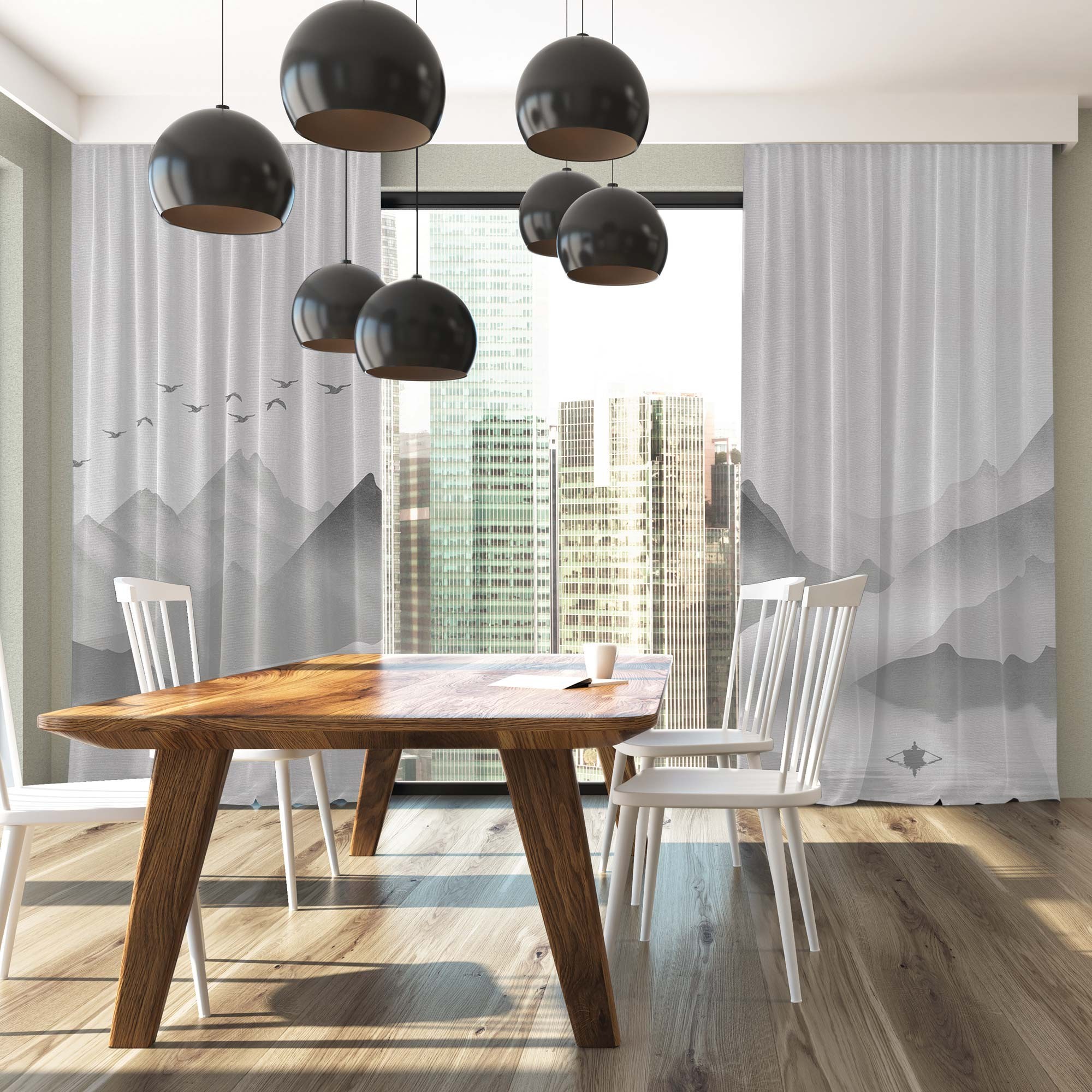 

Готовый комплект штор 290х250см Блэкаут AdaWall Home P114