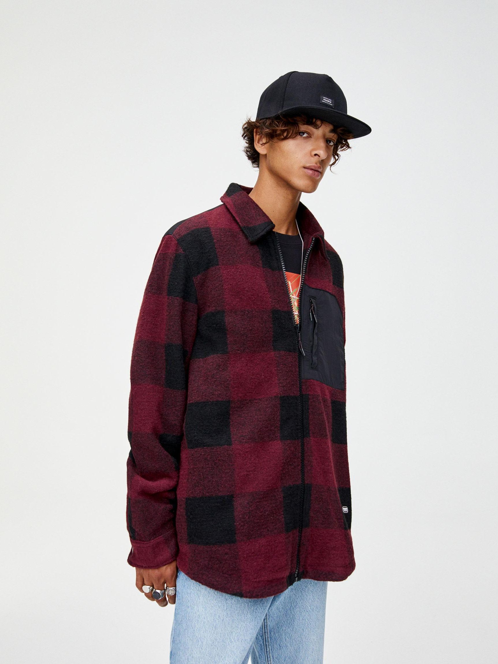 

Куртка-рубашка Pull & Bear XAZ295212LCXF  Бордовая, Куртка-рубашка Pull & Bear XAZ295212LCXF M Бордовая