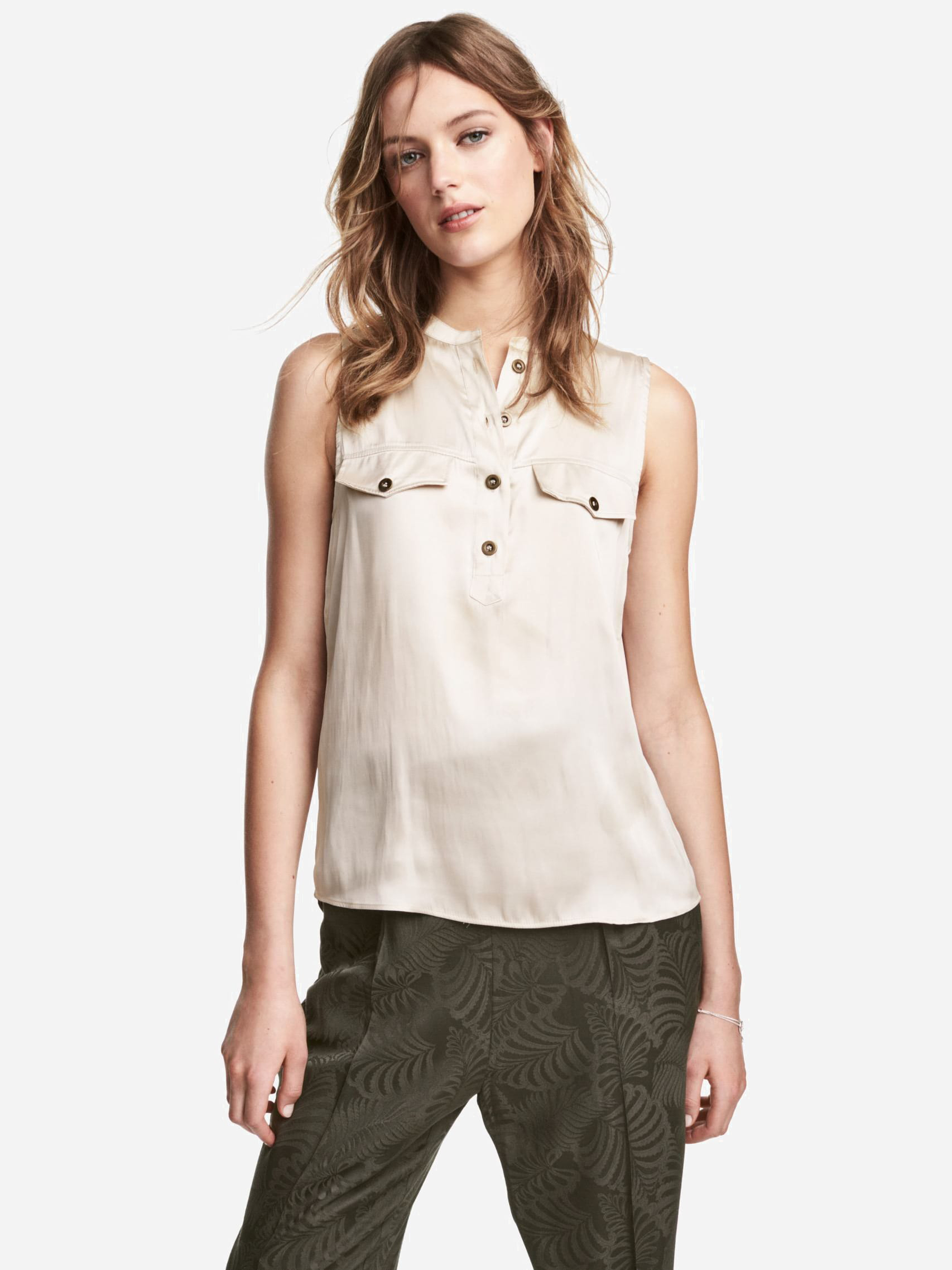 

Блузка H&M 4978565log  Светло-бежевая, Блузка H&M 4978565log 38 Светло-бежевая