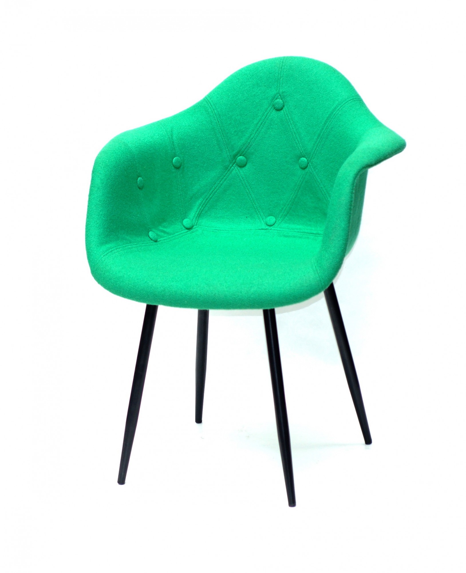 

Стул обеденный Onder Metal LEON SOFT ШЕРСТЬ зеленый W-17 METAL - BK