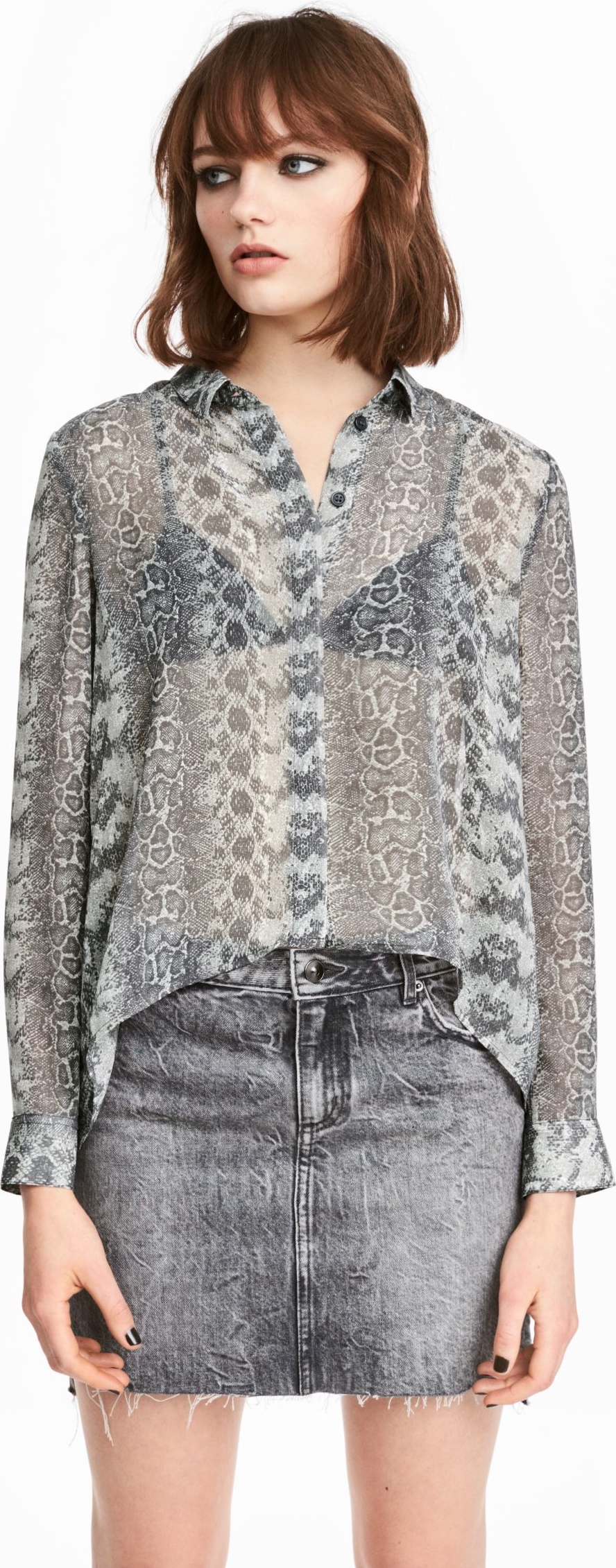 

Рубашка H&M KK3378145 40 Серая