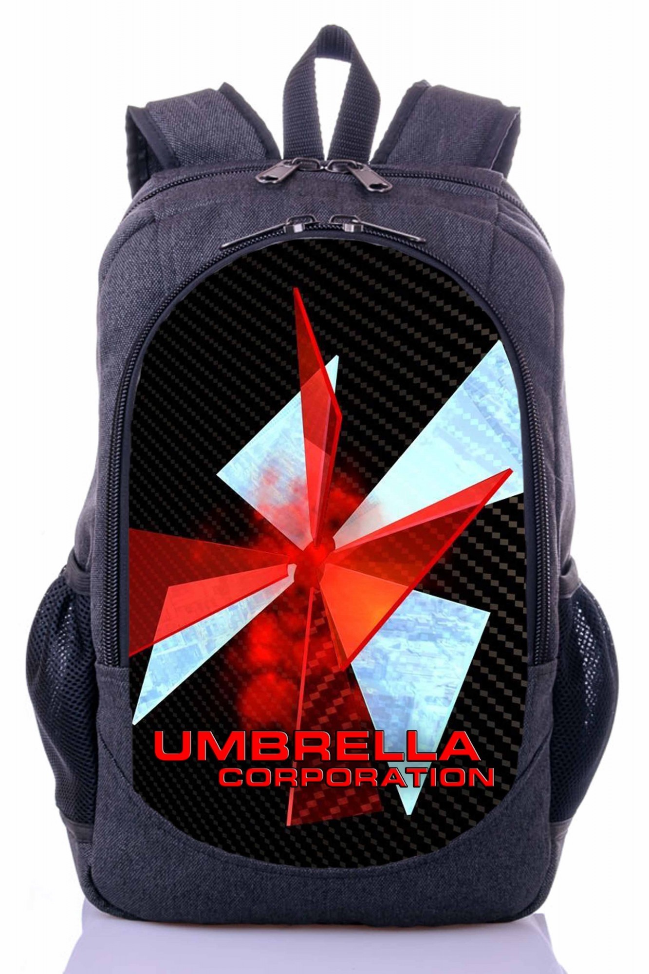 

Рюкзак школьный AIDA с принтом эпидемия Umbrella Corporation серый ( bio - 08 )