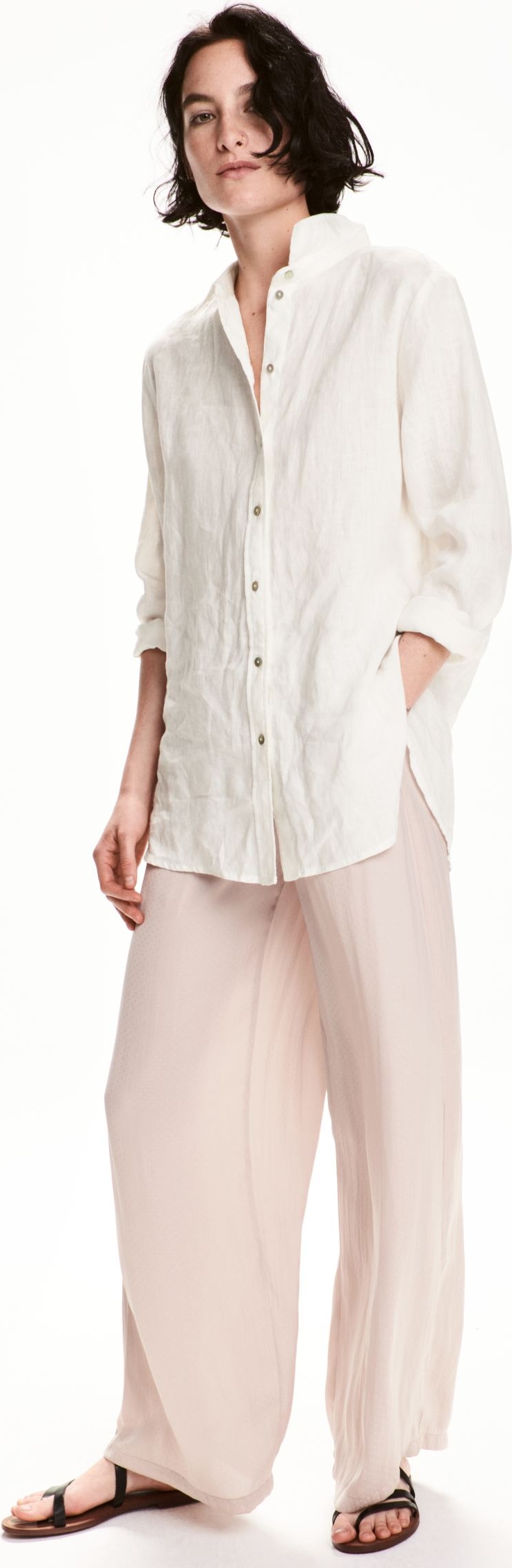 

Брюки H&M KK4914395 40 Светло-бежевые