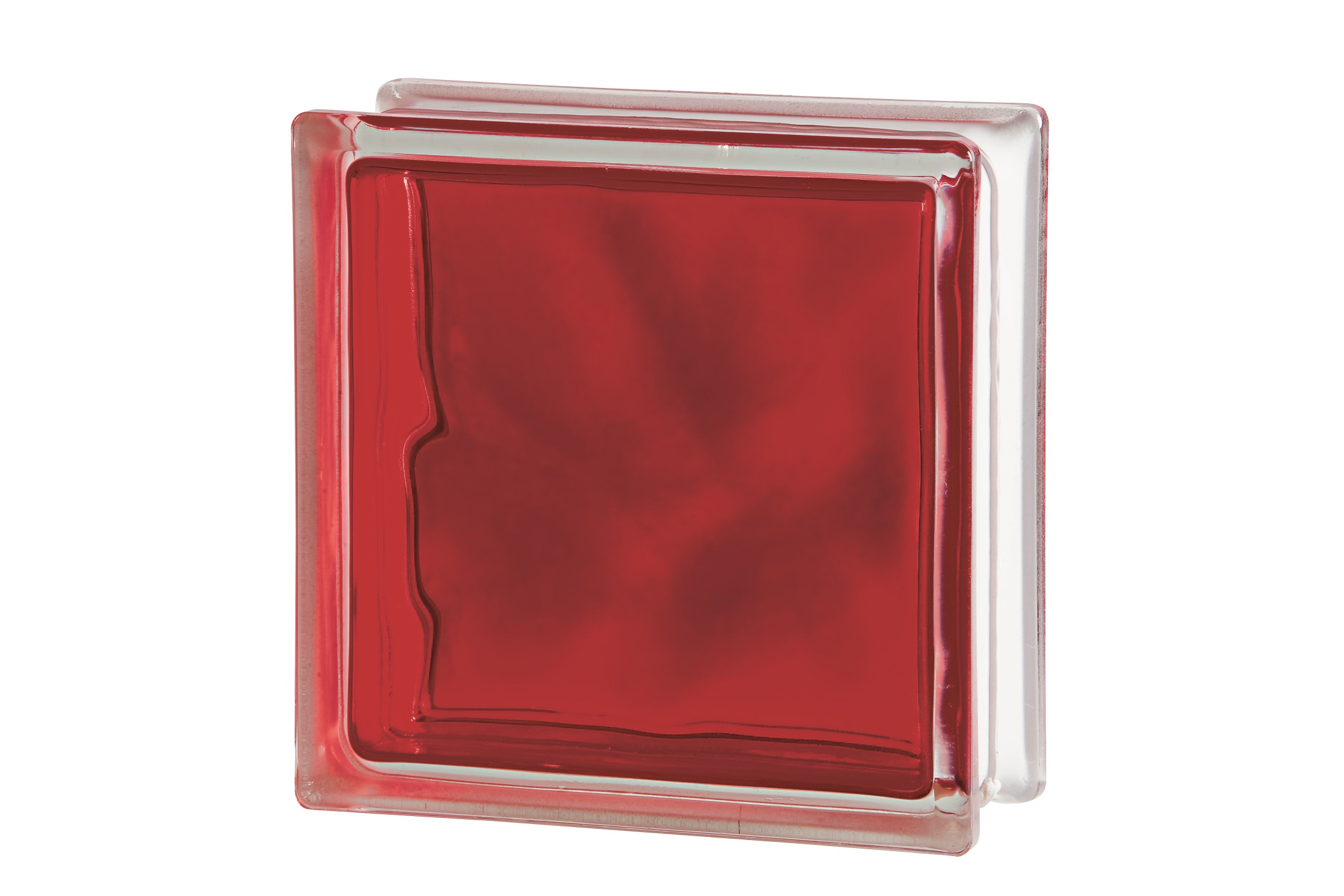 

Стеклоблок Seves Brilly Red Wave 1919/8 190х190х80 Прозрачный Красный
