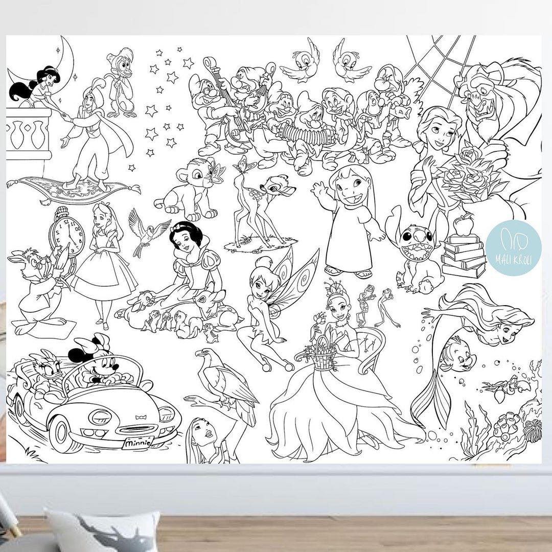 

Мега раскраска, 120 х 150 см, Дисней / Disney