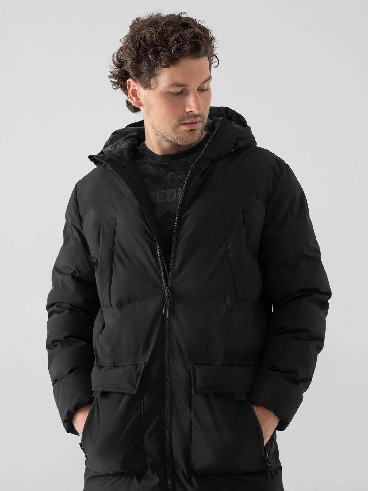 

Пуховик 4F XXL Черный H4Z21-KUMP008-f20S