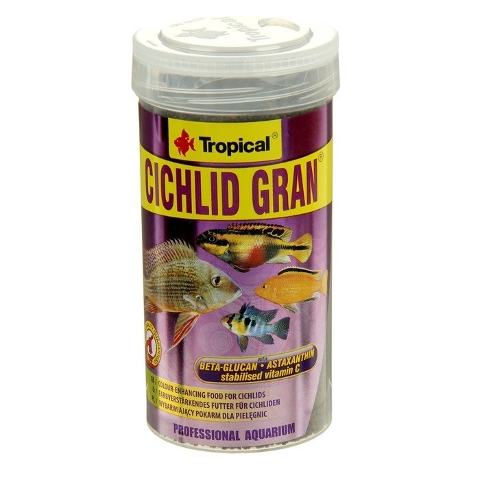 

Корм Tropical Cichlid Gran для аквариумных рыб 1 л/550 г