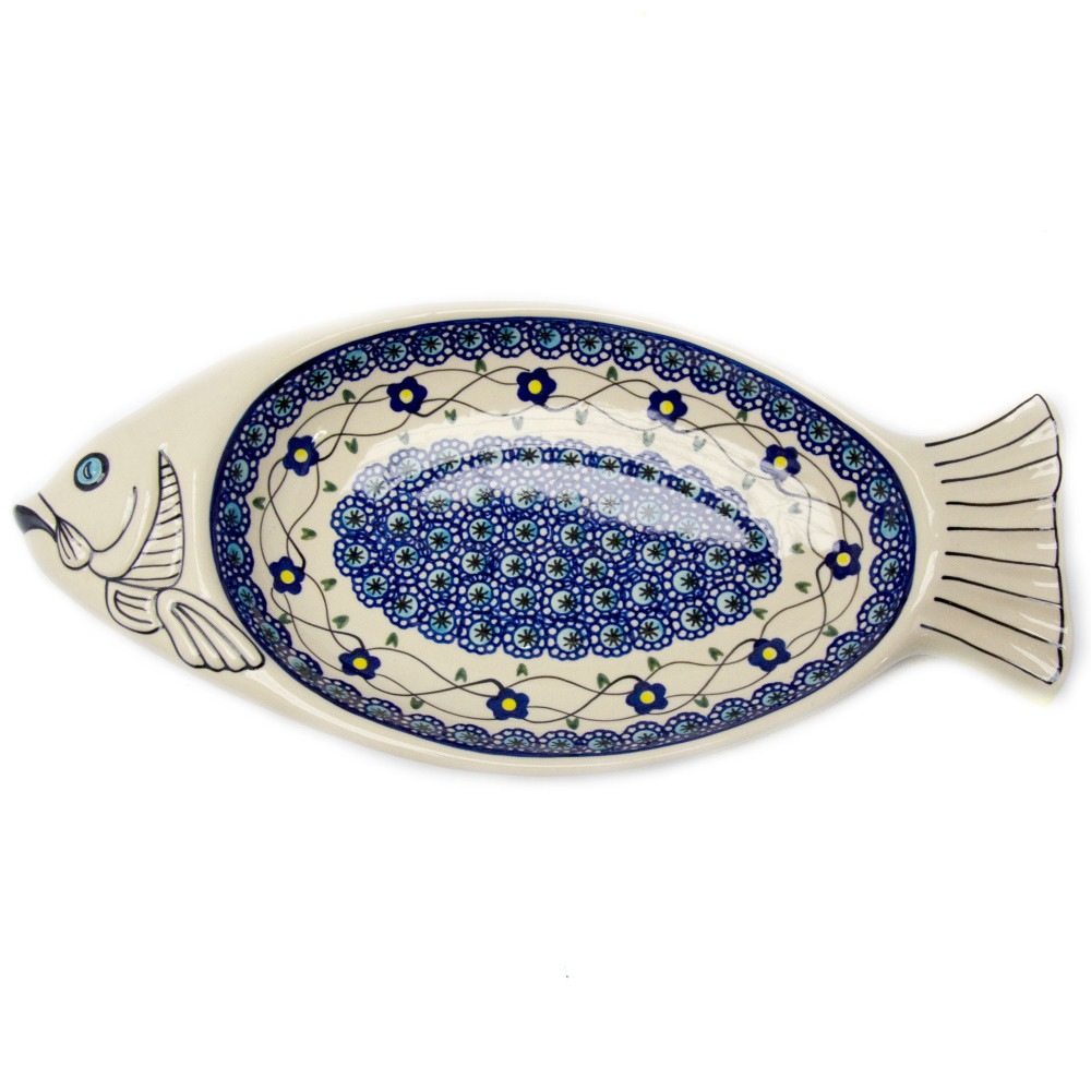 

Блюдо керамическое фигурное Рыба 38 Барвинок