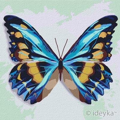 

KHO4207 Картины по номерам Голубая бабочка Идейка