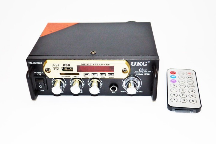 

Усилитель звука UKC SN-666BT FM USB 2x300W Bluetooth+Karaoke Black (3388)