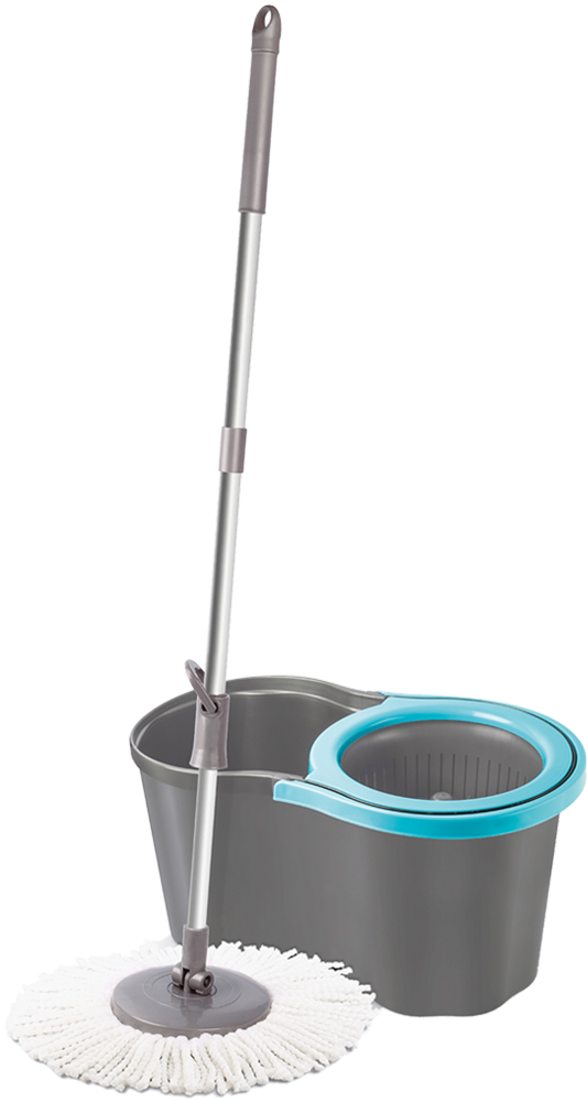 

Набор для уборки Planet Spin Mop Joy 16 л Серо-синий
