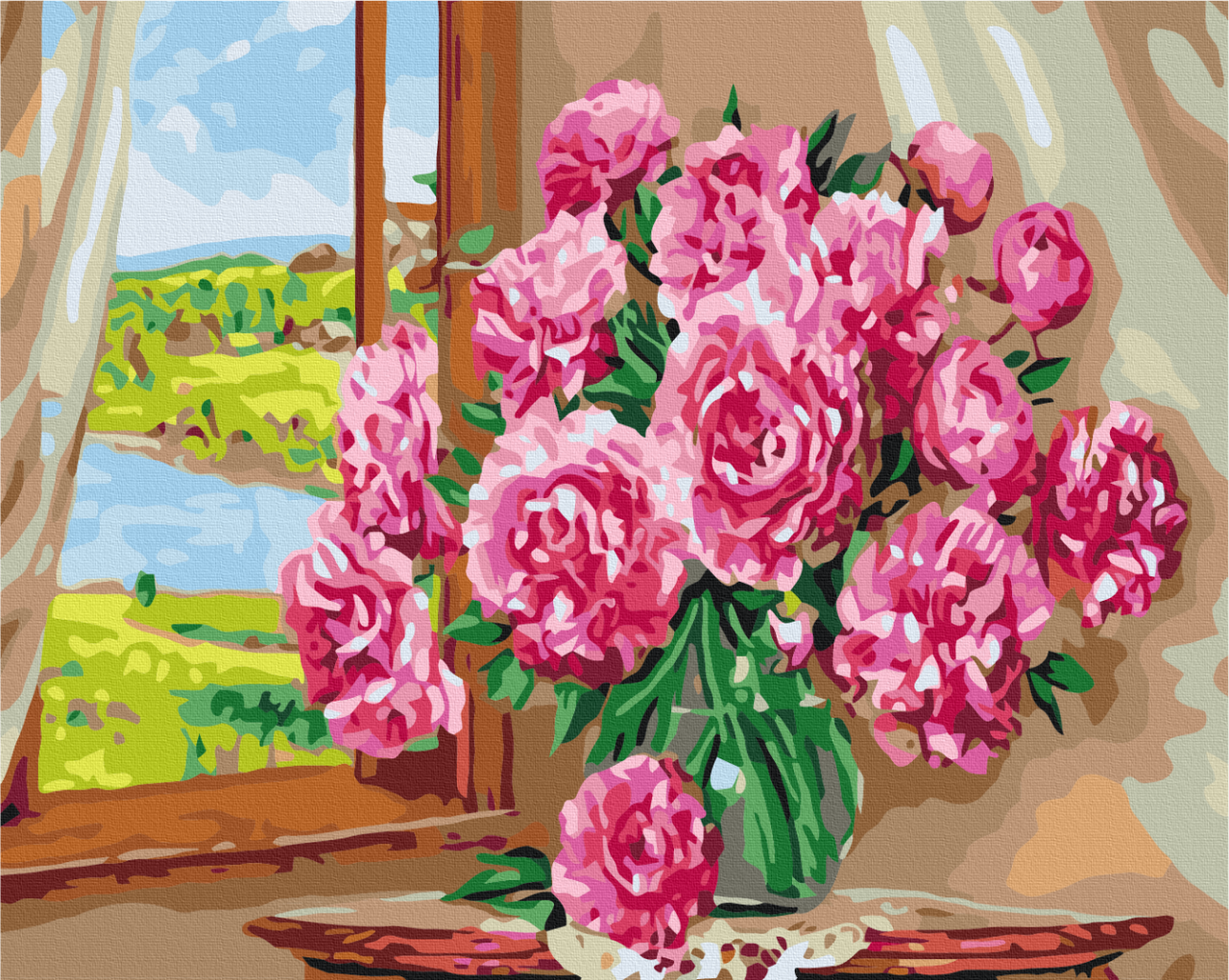 

Картина по номерам "Яркие пионы" GXB9904 40х50 | Brushme