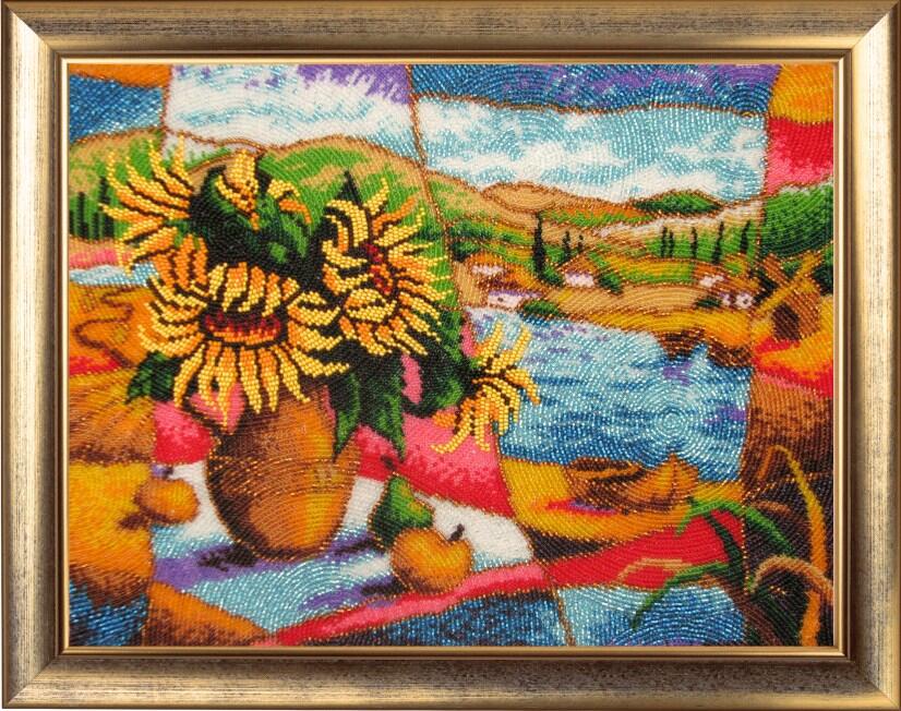 

Butterfly Сельский пейзаж. Подсолнухи (373)