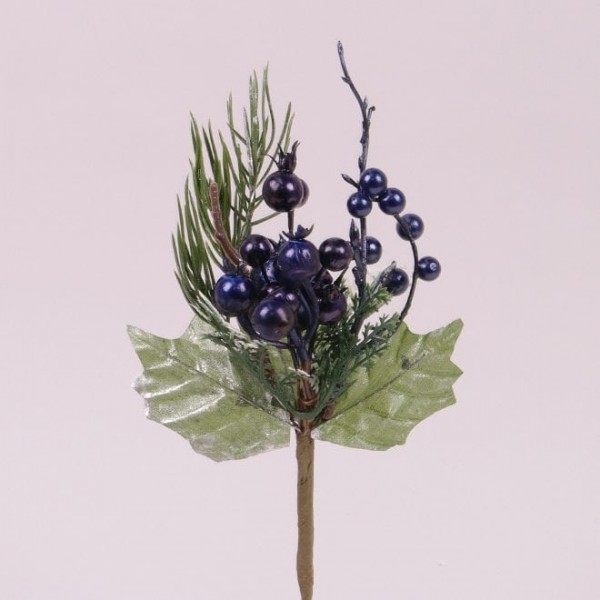 

Веточка новогодняя с синими ягодками 12шт/уп Flora 75889 (NAT09720)