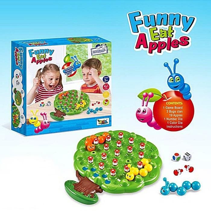 

Детский игровой набор Забавно есть яблоки развивающая игра Funny eat apples игровое поле + яблоки + червячки для мальчика и для девочки 66820