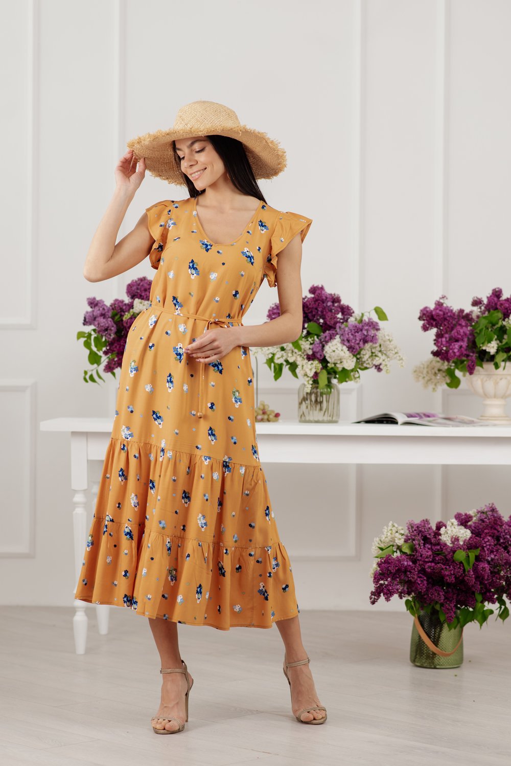 

Платье Azuri 6059  Желтое, Платье Azuri 6059 L Желтое