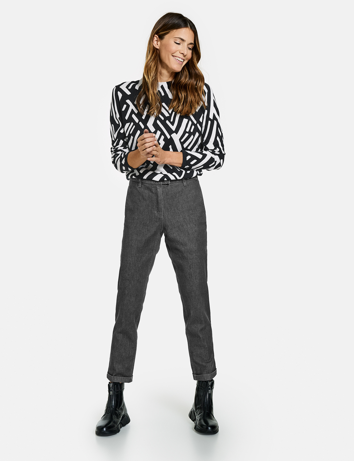 

Джинсы Gerry Weber  Темно-серые 522093.66804, Джинсы Gerry Weber 38 Темно-серые 522093.66804