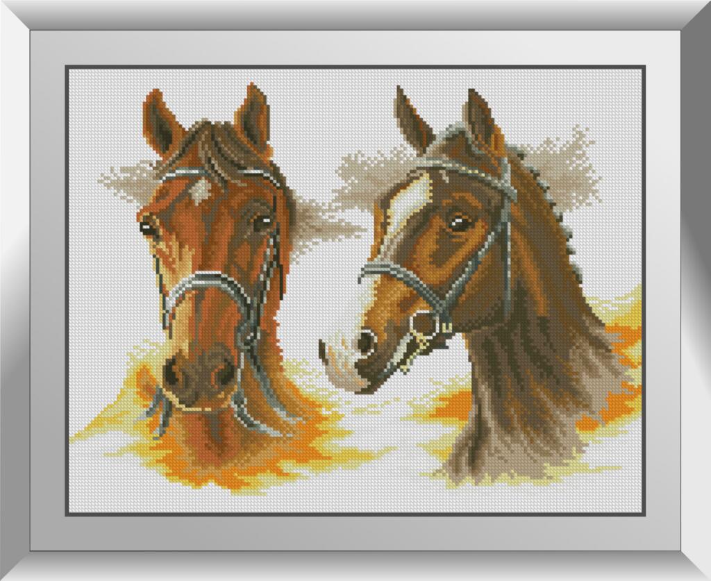 

Набор алмазной живописи Dream Art Две лошади