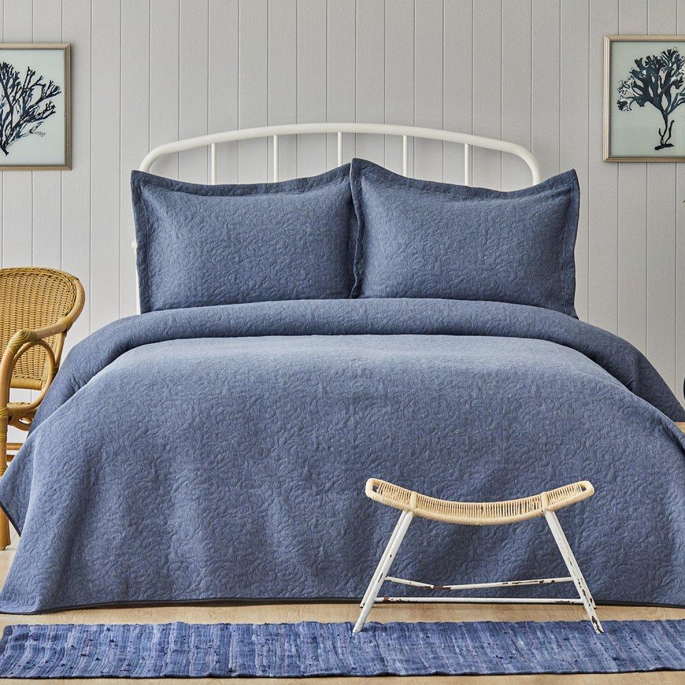 

Покрывало с наволочками Karaca Home - Tresna indigo индиго 250*240 евро