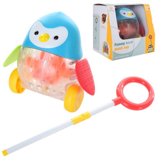 

Каталочка Пінгвін з ручкою 1601A Funny Push Toy (6952000496526)