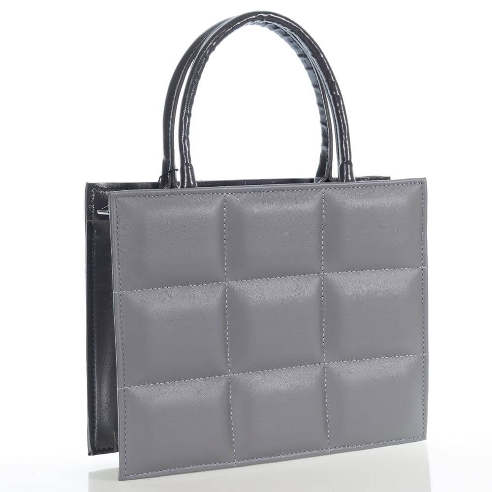 

Женская сумочка МИС, с каркасом, серая (36082-3)