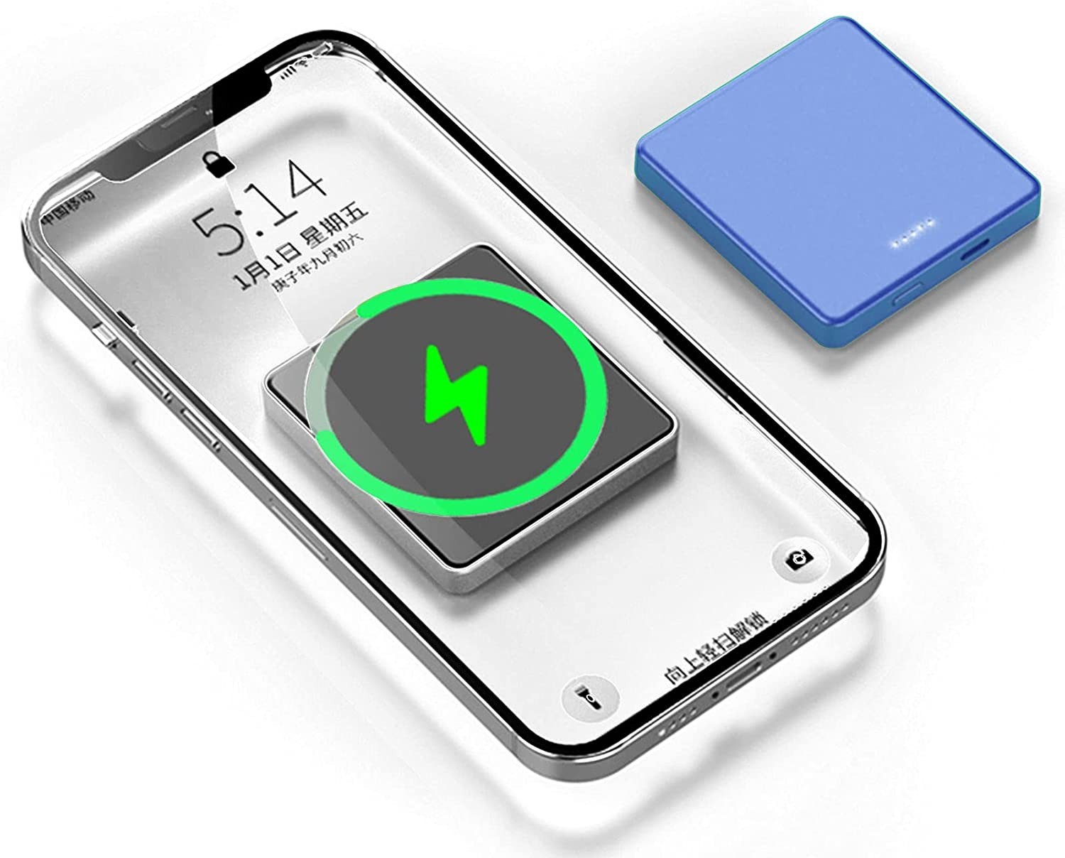 

Павербанк Epik Magnetic wireless Quick Charge 5000mAh 20W для iPhone 12|13 blue