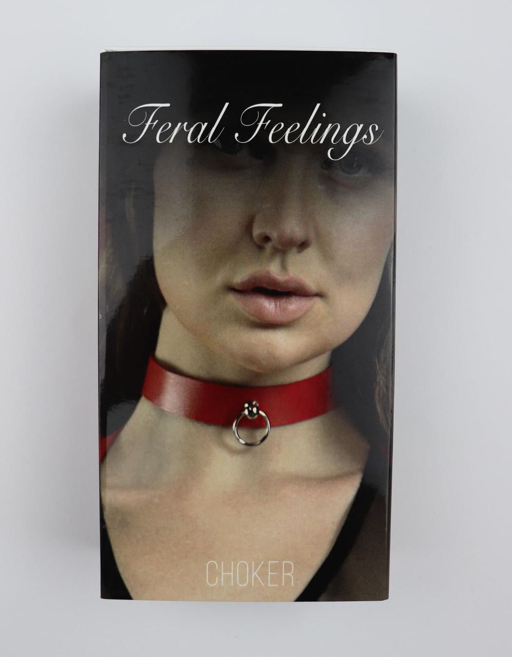 

Чокер с колечком Feral Fillings - Choker красный