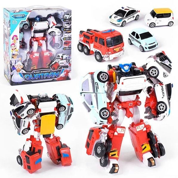 

Игровой Трансформер Тобот Кватран, робот- 4 машинки 33 см (Tobot Quatran) 509