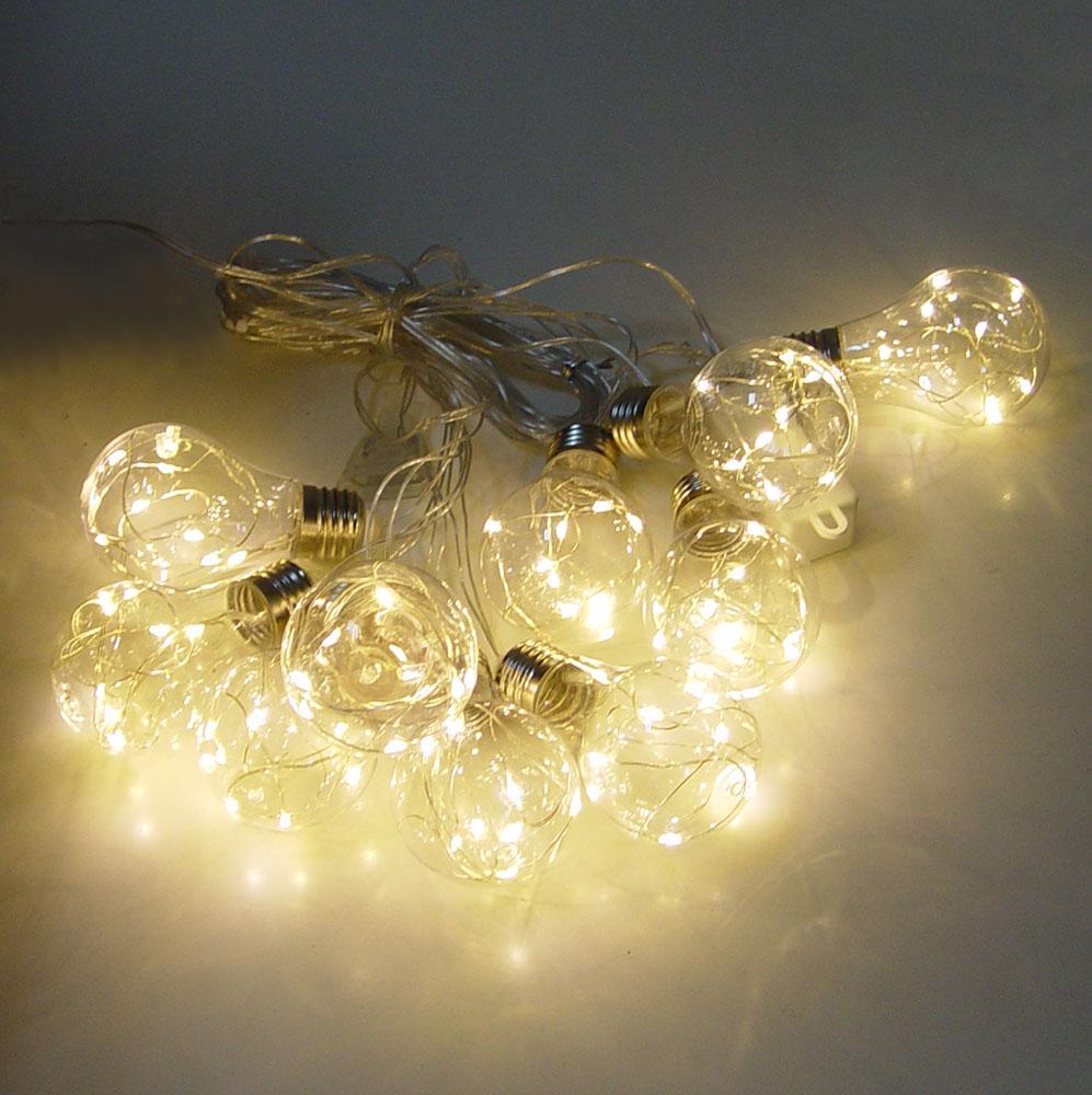 

Светодиодная гирлянда Xmas Ball 7281 Лампочки 80WW-2 10 LED 3 м Желтый свет (gr_015350)