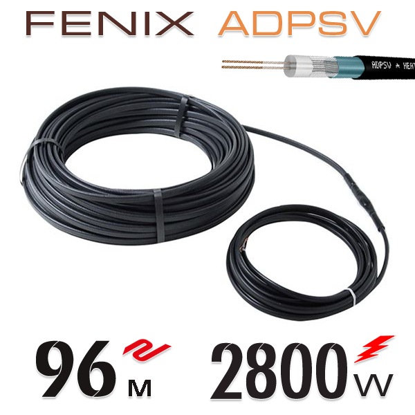 

Нагревательный двужильный кабель Fenix ADPSV 30 W/m - 96 м.п.