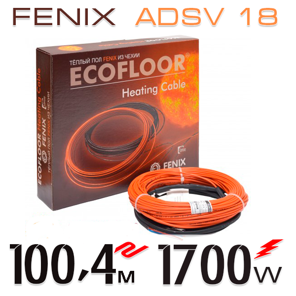 

Нагревательный кабель Fenix ADSV 18 Вт - 37,9 м
