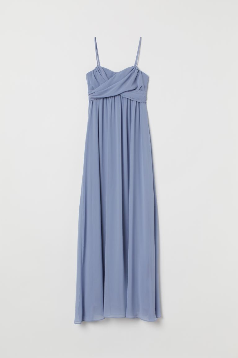 

Длинное платье H&M  Приглушенный синий, Длинное платье H&M 36 Приглушенный синий