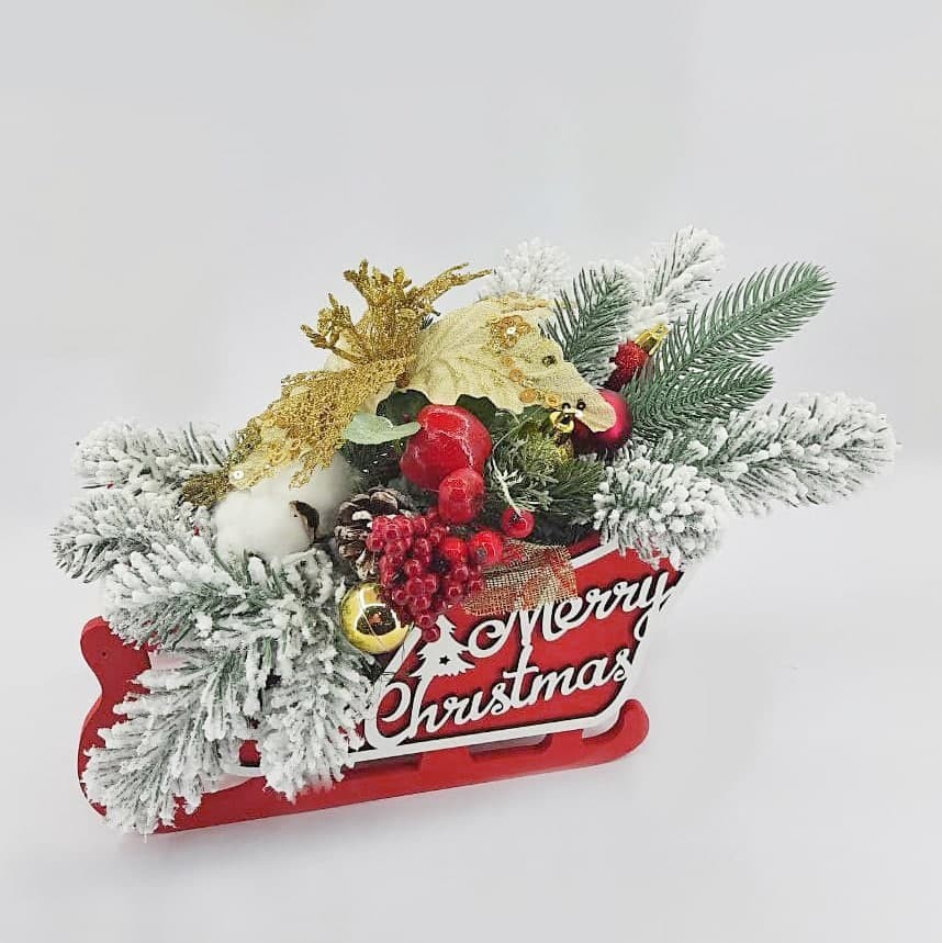 

Новогодний декор "Сани Merry Christmas"