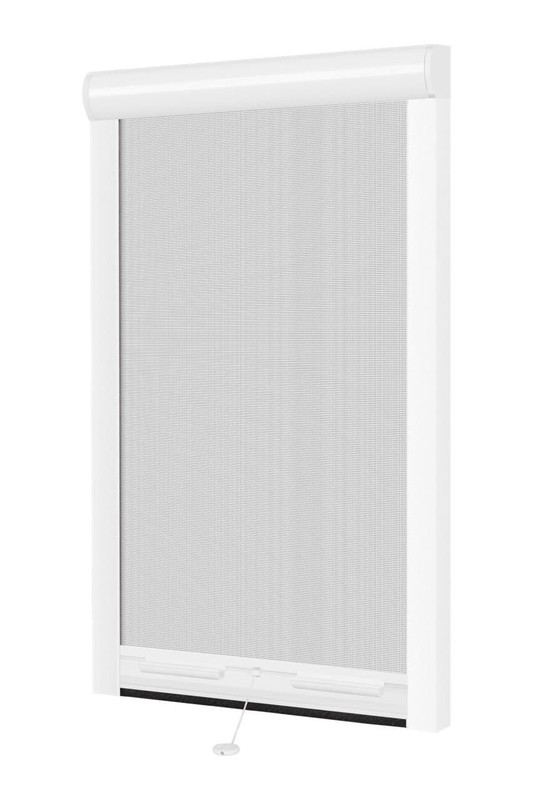 

Антимоскитная сетка Decowin 620x1150 белая ролетного типа с механизмом торможения