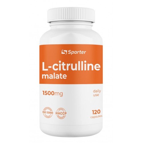 

Цитрулін Sporter L-Citrulline malate 1500mg, 120 капс.