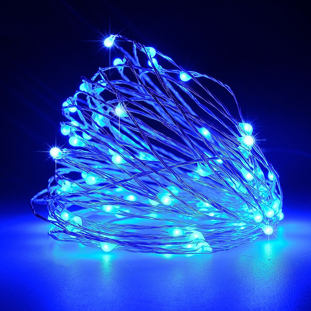 

Гирлянда "Роса" на батарейках, 20 м, синий Ledlight (KAL-589)
