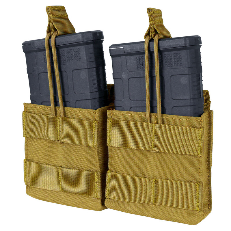 

Подсумок для магазинов винтовки 7.62 двойной молле Condor Double AR10/M-14 Open Top Mag Pouch MA24 Coyote Brown