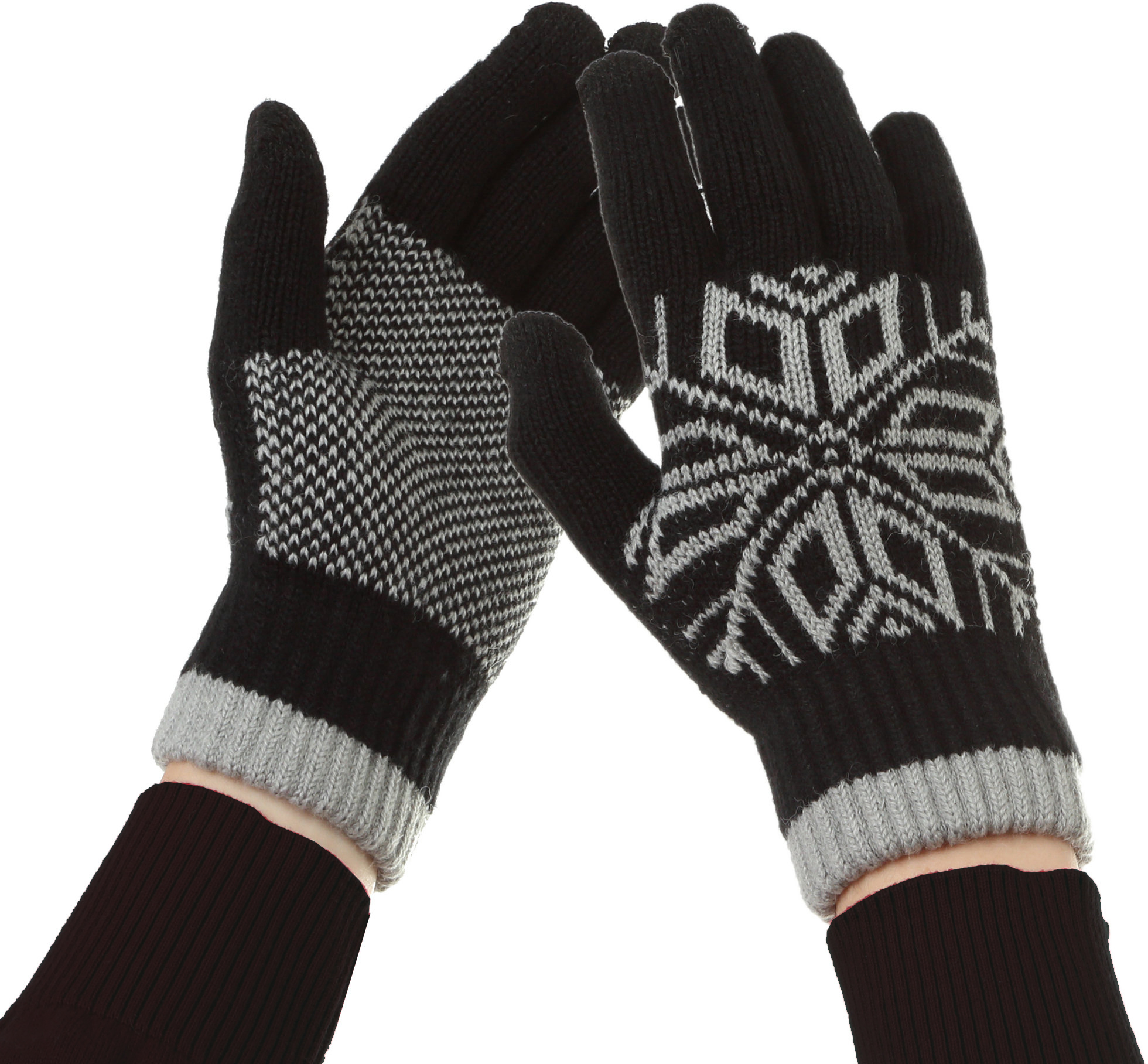 

Перчатки ArmorStandart для сенсорных экранов Touch Gloves Snowflake с орнаментом Black