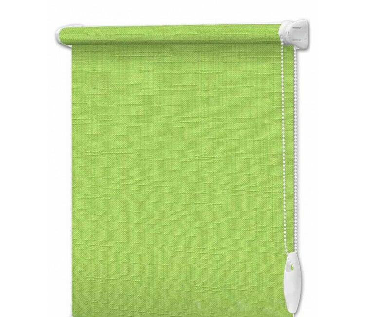 

Рулонная штора interDiz Лен 873 122,5х185 см открытого типа Салатовый