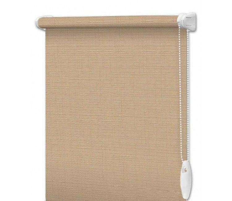 

Рулонная штора interDiz Лен 881 127,5х185 см открытого типа Темно-бежевый