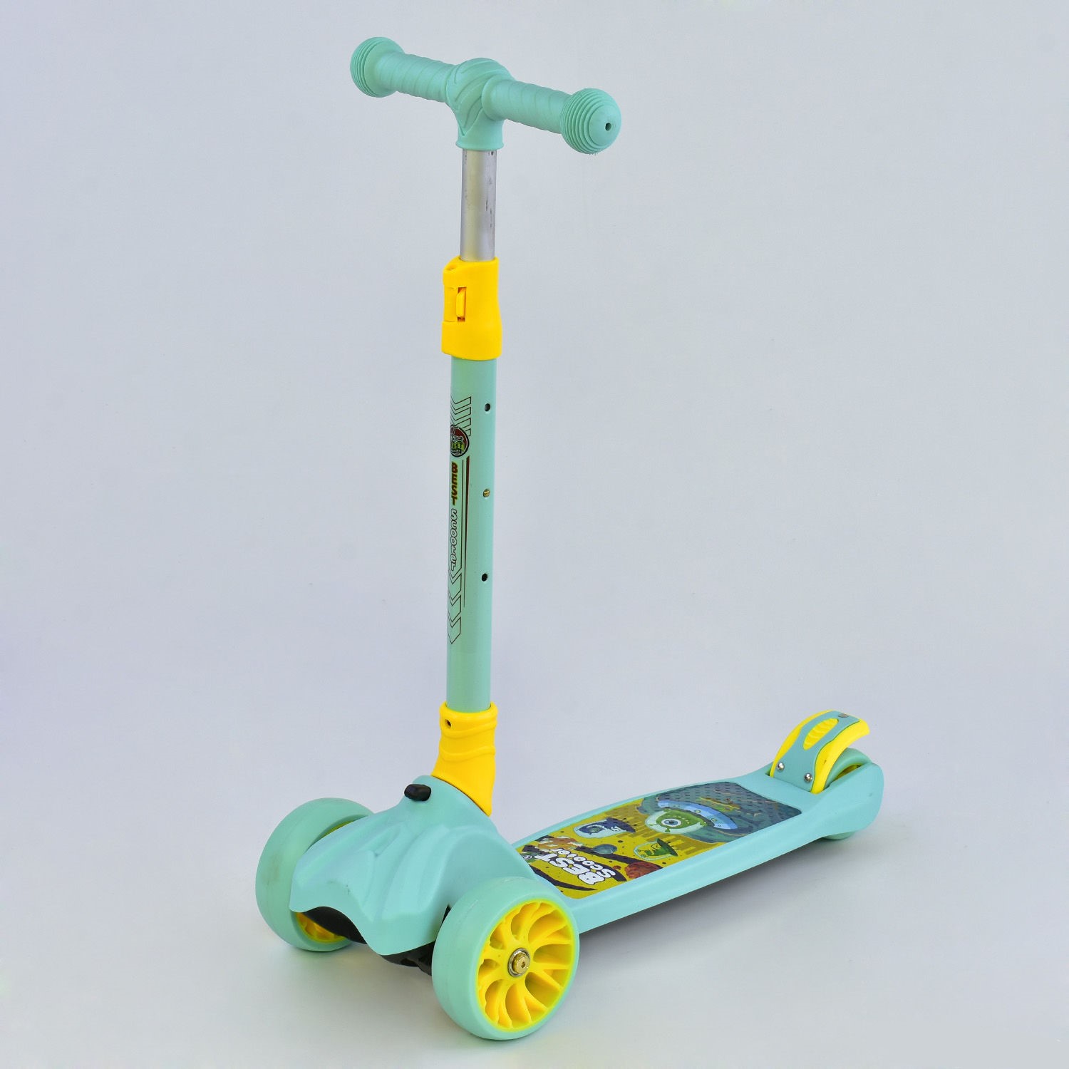 

Самокат Best Scooter F-17880, Бирюзовый, складной руль, колёса PU со светом