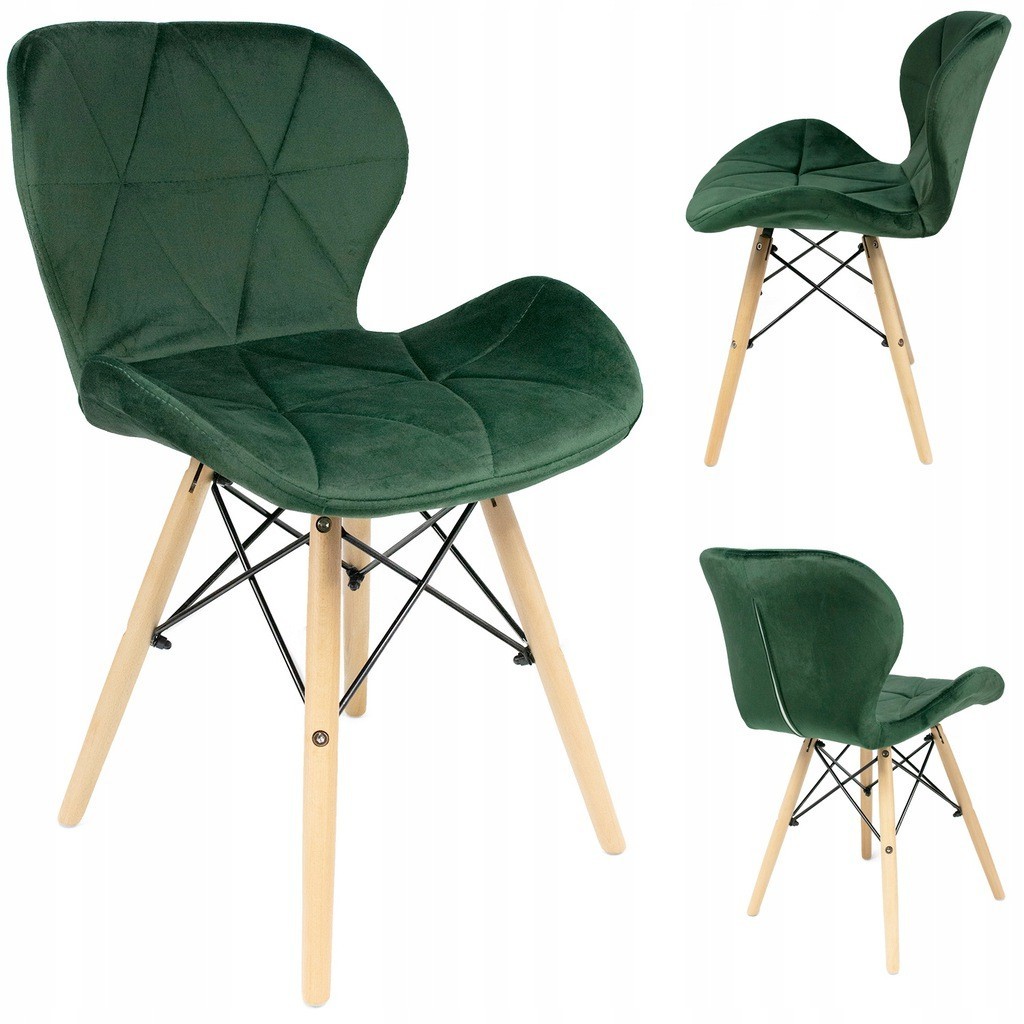 

Стул JUMI Scandinavian Design (велюр) Green