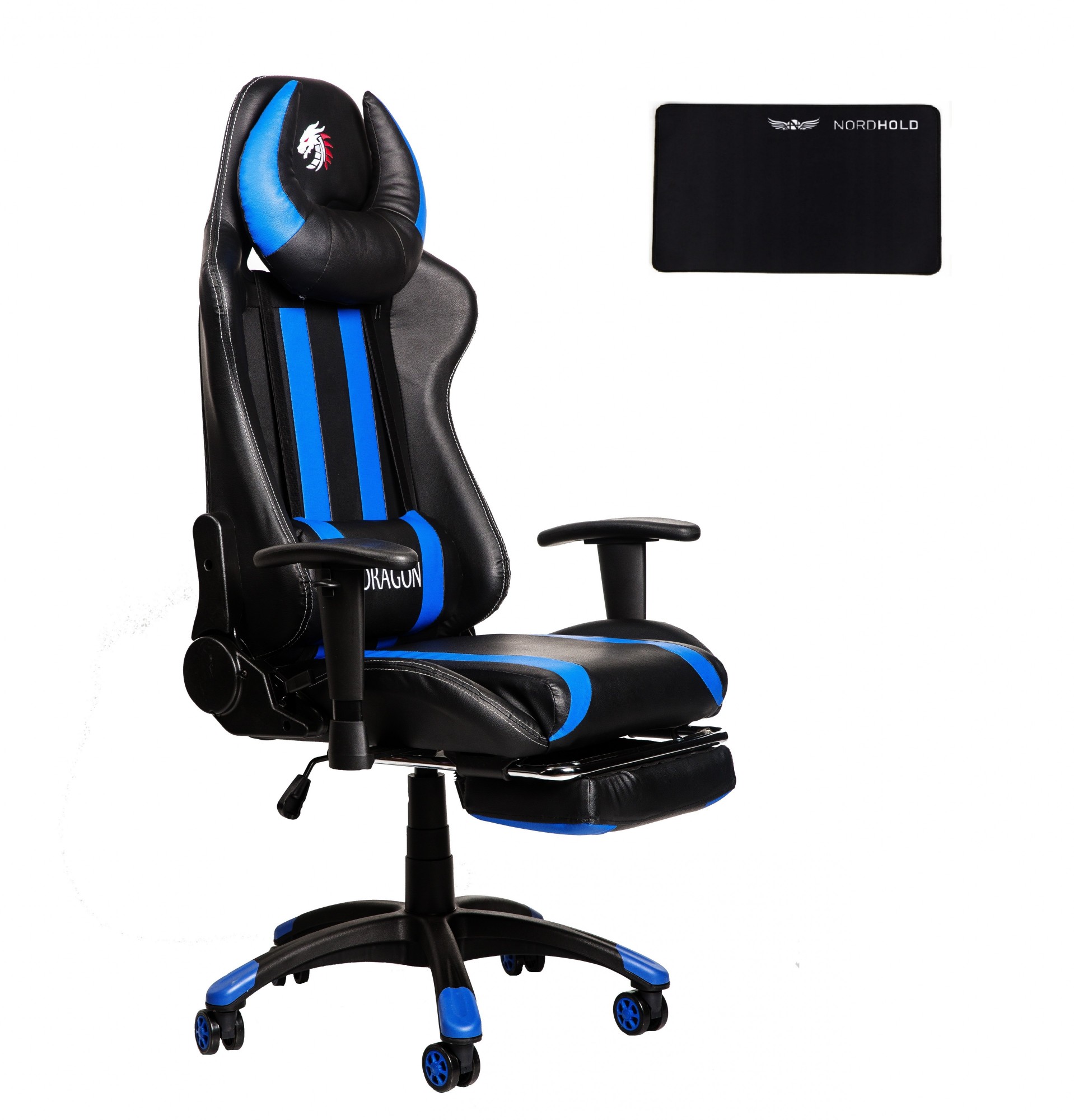 

Компьютерное геймерское кресло Zano Dragon Blue + Коврик под мышку