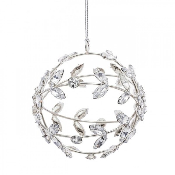 

Подвеска новогодняя металлическая Шар 9.5 см. Flora 34346 (NAT09805)