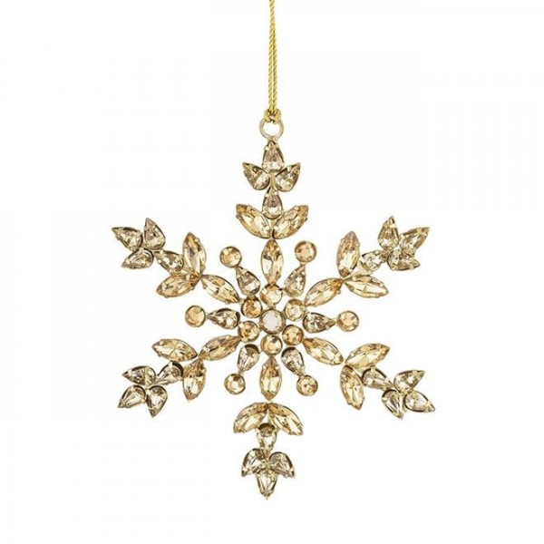 

Подвеска новогодняя металлическая Снежинка 12.5 см. Flora 34341 (NAT09797)
