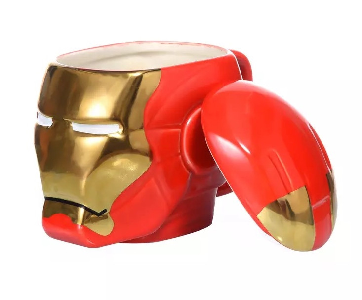 

Кружка керамическая 3D Железный Человек Iron Man с крышкой М IM mug.676