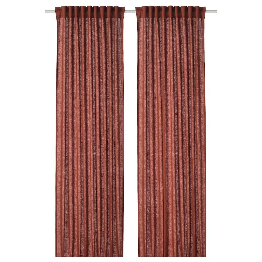 

Гардина IKEA DYTAG 145х300 см червоно-коричнева (604.667.79)