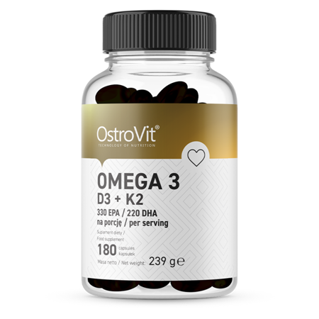 

Витамины OstroVit Omega 3 D3+K2 180 кап (609922)